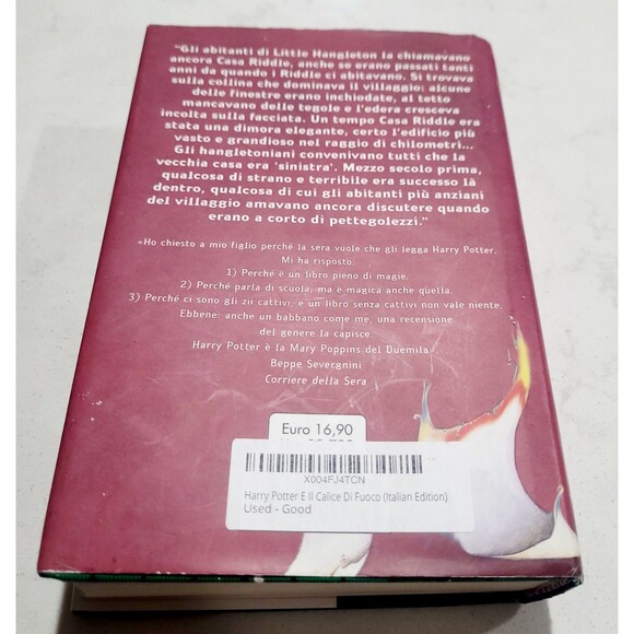 HARRY POTTER E il Calice di Fuoco Italian Hard Cover w DJ Goblet of Fire Book - Picture 2 of 12